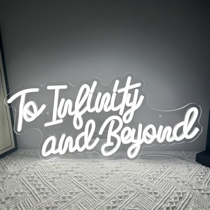 To Infinity and Beyond Neon Sign, Led Light Neon Signs for Wall Decor,Anime To Infinity and Beyond Neon Lights for Bedroom Men Cave Party Decor, Birthday Christmas Gifts for Boys and Girls by Unknown