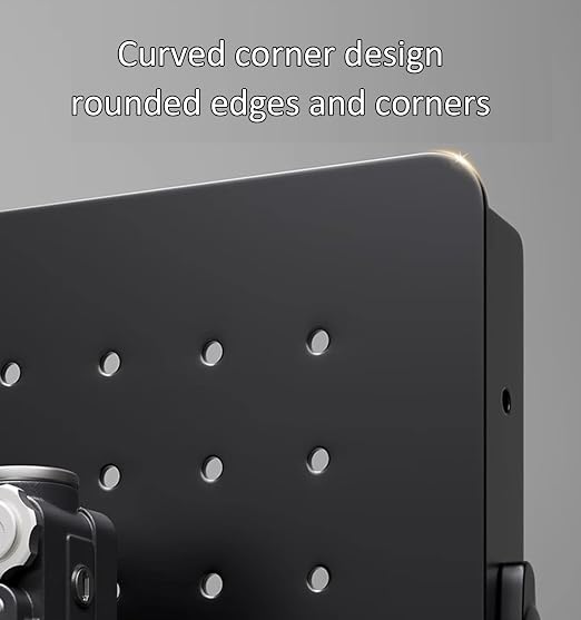 Clamp On Desk Pegboard Peg Board for Desk Pegboard Detachable Gaming for Office & Home Desktop Organizer(Black,15.7X23.6IN) - Image 6