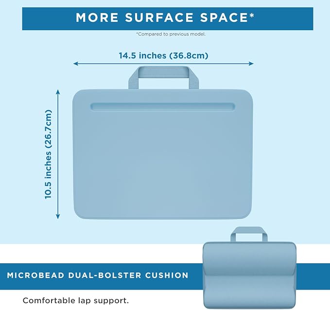 LAPGEAR Compact Lap Desk – Sky Blue, Fits 14" Laptops - Image 5