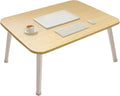 Foldable Laptop Desk for Bed, Bed Laptop Table, Foldable Portable Lap Bed Tray, 23.6 Inch Floor Table for Drawing, Reading and Writing, Oak by LKBBC