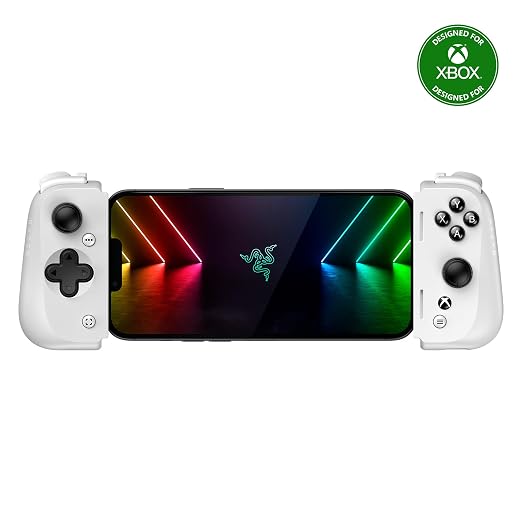 Razer Kishi V2 Mobile Gaming Controller for iPhone (Lightning) Xbox Edition: Console Quality Controls - Universal Fit - Stream PC & Xbox Games - Free Nexus App - White by Unknown