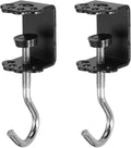 PATIKIL Desk Hook, 2Pcs Desk Mount Bag Holder Hook Cat Claws J Hooks for Hanging Bag Backpack Under Desk Clamp Purse Adjustable Headphone Table Closet Door Under Counter, Black by PATIKIL