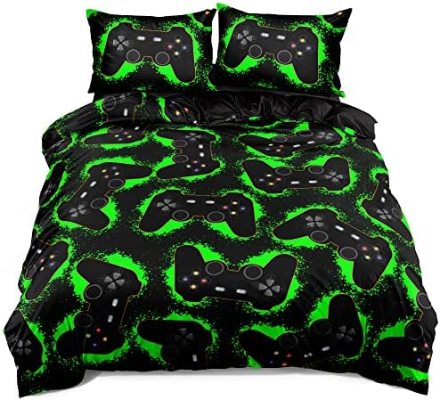 Gamer Bedding Set, Twin Size, Boys Video Games Comforter Cover, Boy Gamer Room Decor, Gamepad2302 - Image 2