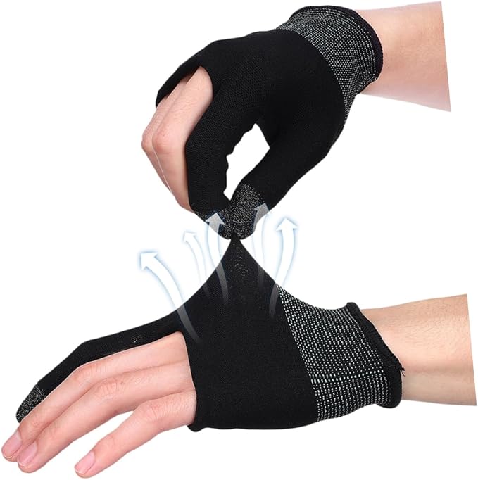 KICHOUSE 2pairs Ultra-Thin Gaming Finger Sleeves Comfortable Gloves for Mobile Gamers of Breathable Nonslip Sleeves for Extended Gaming Sessions and Billiards - Image 9