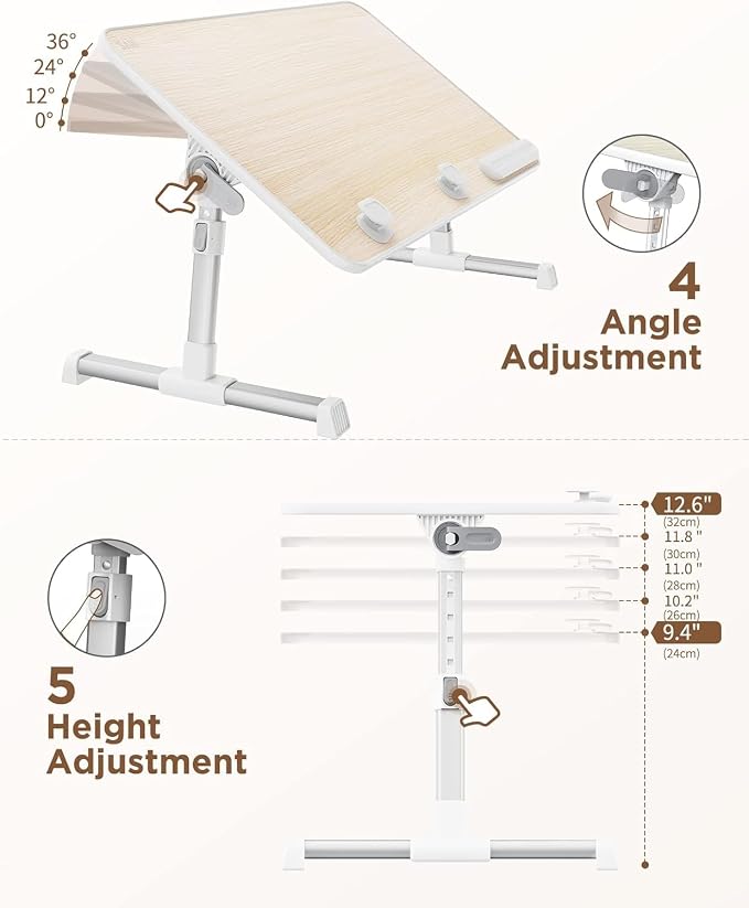 Laptop Desk Table, SAIJI Laptop Stand, Portable Lap Desks - Image 4