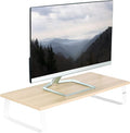 VIVO 24 inch Monitor Stand, Wood and Steel Desktop Riser, Screen, Keyboard, Laptop, Small TV, Ergonomic Desk and Tabletop Organizer, Light Wood, STAND-V000WM by Unknown