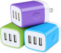 USB Charger Cubes, Wall Charger Adapter, Sicodo 3Pack Universal Travel 3.1A by Sicodo