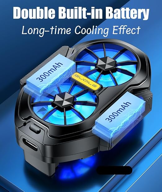 14 in 1 Mobile Dual Phone Cooler w/ PUBG Mobile Controller & Finger Sleeves - Image 4