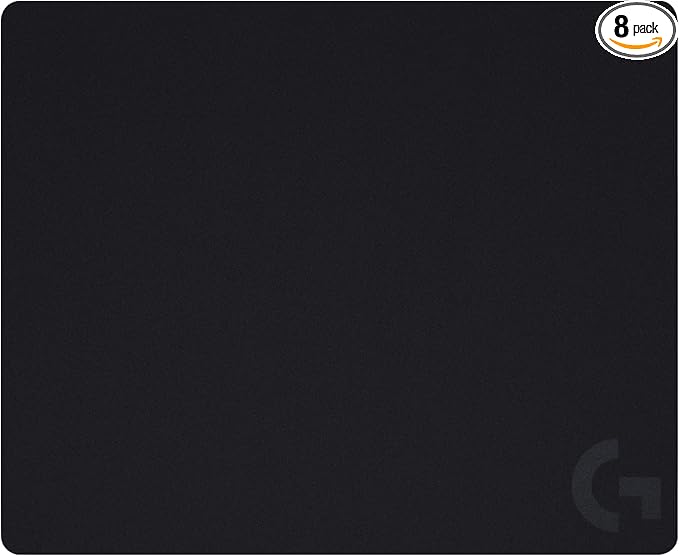 Logitech G440 Hard Gaming Mouse Pad,Optimized for Gaming Sensors,Moderate Surface Friction,Non-Slip Mouse Mat - Black,(Pack of 8) by Unknown