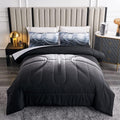 Teen Boy Comforter Set Queen,Basketball Bedding Set for Kids Boys Teens,Black and Grey Sports Comforter Queen with 2 Pillowcases,Basketball Comforters Queen Size for Boys,All Season Use by Helloosuucomforterset