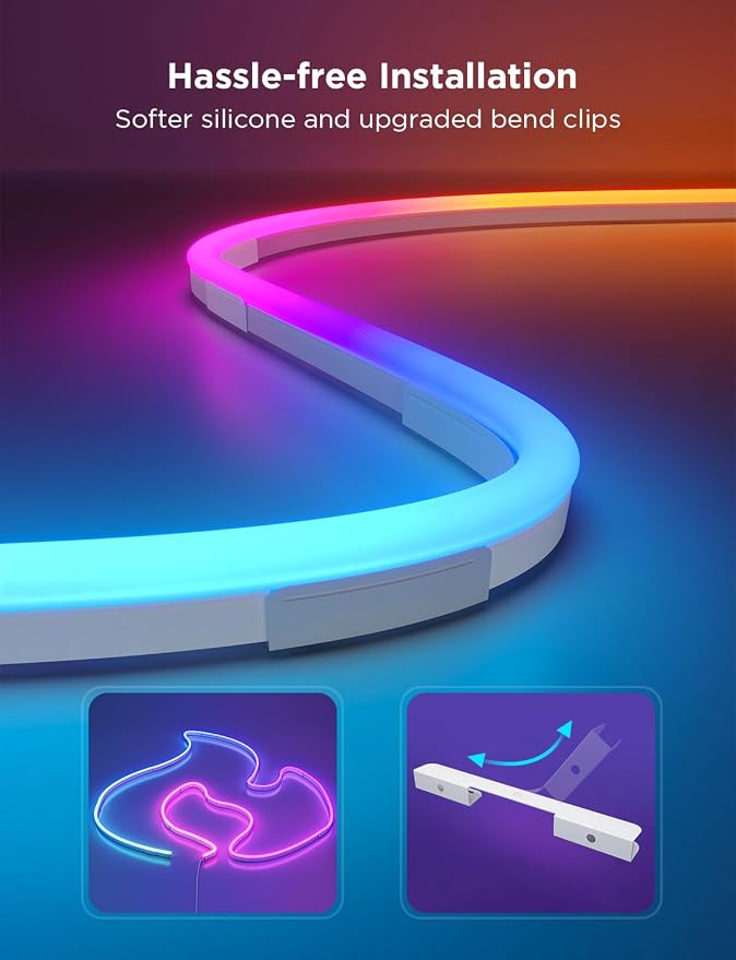 Govee RGBIC Neon Lights 16.4ft Works with Matter, Alexa, Google Assistant - Image 3