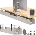 No-Drill Under Standing Desk Cable Management,47.2" L,Beige by ERGOCOLLECT