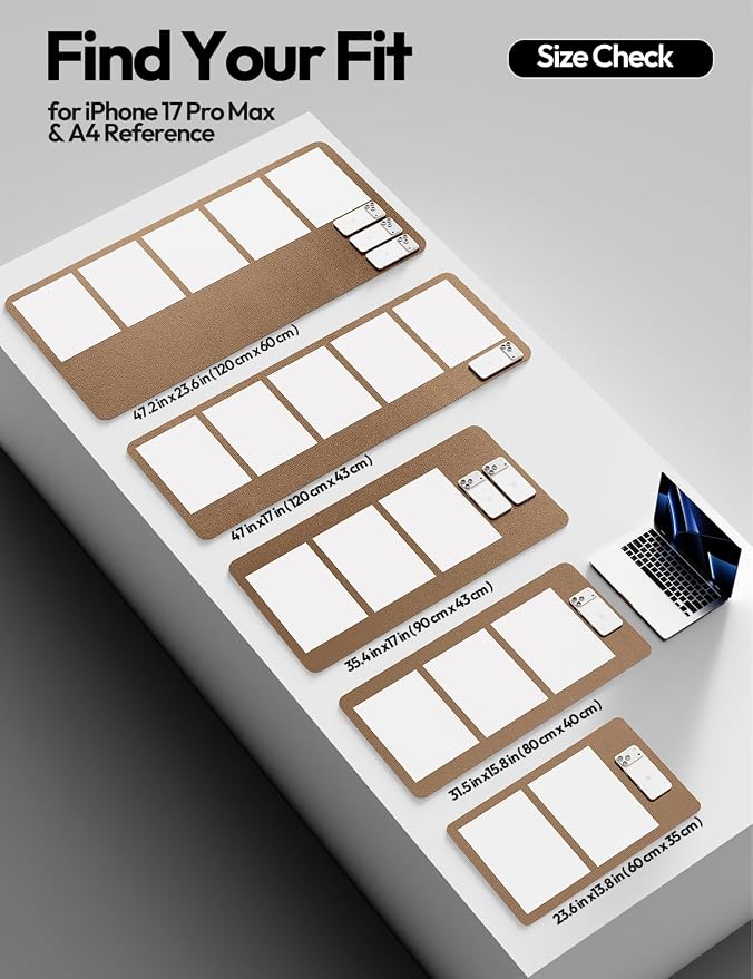 YSAGi Leather Desk Protector, Office Mat, Large Mouse Mat, Non-Slip PU Leather Blotter, Laptop Desk Mat, Waterproof Writing Pad for Office and Home(Shiny Bronze, 63" x 24") - Image 5