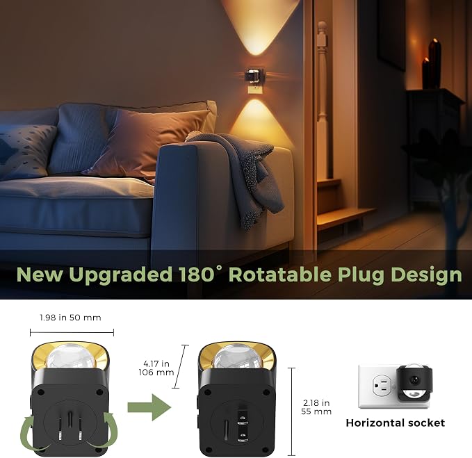 L LOHAS LED Motion Sensor Night Light, Projector Night Lights Plug in Wall - Image 7