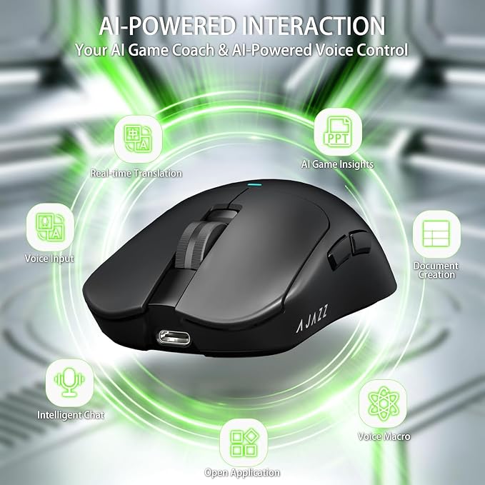 AJAZZ AJ200P Master PAW3955 8K Polling Wireless AI Smart Gaming Mouse - Image 4