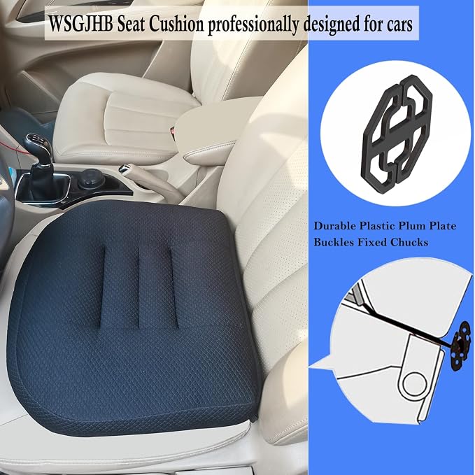 WSGJHB Comfort Seat Cushion Pillow for Office Chair/Car Chair Cushions | Car Booster Seat Cushion, Butt, Tailbone, Back, Coccyx, Short People Adult Booster Chair Cushions Relief Pad - Image 4