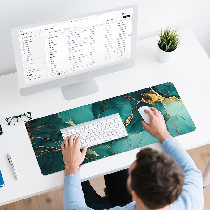 Gaming Mouse Pad - (31.5"×11.8") Marble Large Mouse Pads for Desk - Desk Mat for Keyboard and Mouse with Non-Slip Base, Desks Pad Matfor Game/Office & Home - Image 6