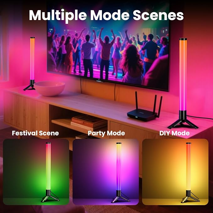 TJOY 360° RGB Light Bars, Gaming Lights for Desk, Music Sync Remote Control - Image 5