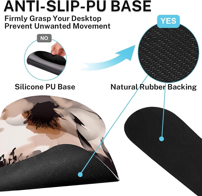 Britimes Ergonomic Mouse Pad Set with Wrist Rest, Boho Tribal - Image 7