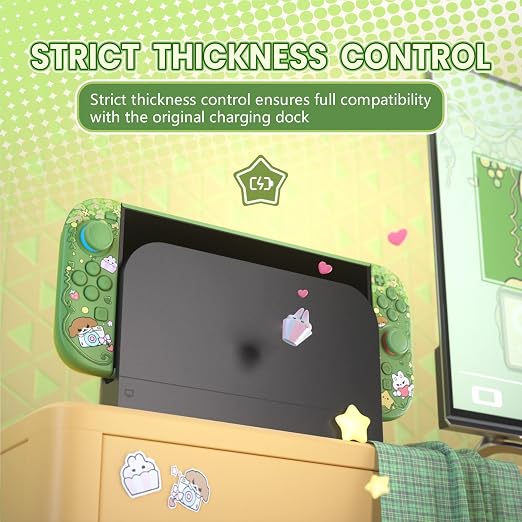 PlayVital Protective Case for Nintendo Switch 2 - Kawaii Dockable Hard Case Shell for Switch 2 with Thumb Grip & Sticker & Button Caps, Anti-Scratch, Shockproof Cover Skin - Forest Bakery - Image 2