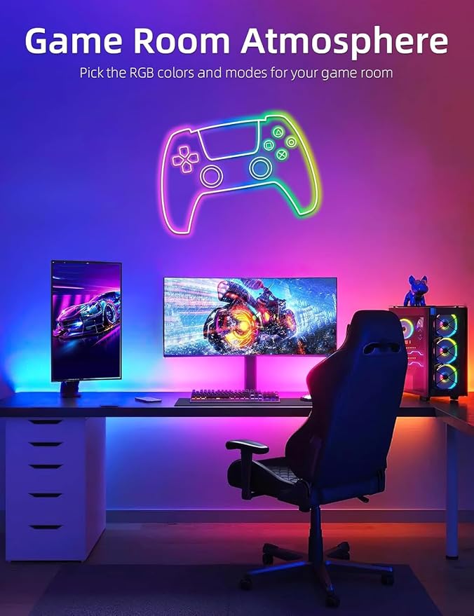 Lamomo 65.6Ft LED Strip Lights, RGB Neon Rope Light with App Remote Control, Music Sync Color Changing Waterproof Flexible Led Light Strip, Cuttable Gaming 24V Neon Lights for Bedroom Indoor - Image 4