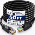 CableGeeker Cat 6 Outdoor Ethernet Cable, 50 ft, Direct Burial, Black by CableGeeker