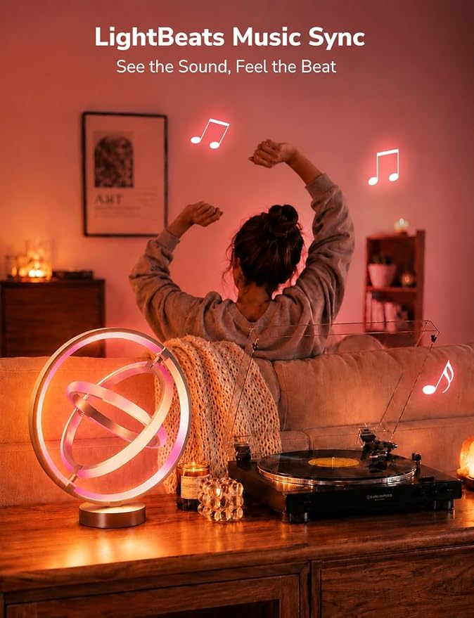 Lepro TB1 AI Smart Table Lamp, RGB+IC Addressable Color Changing Desk Lamp - Image 3