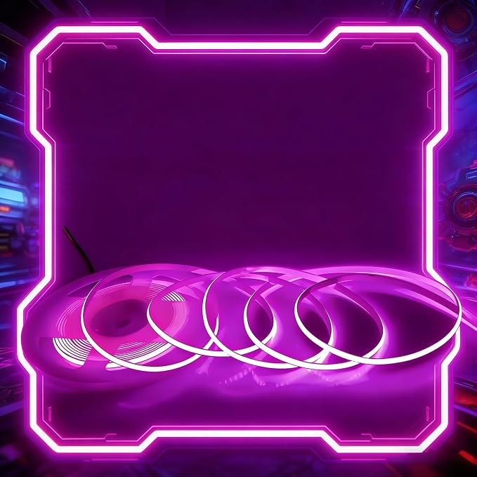 Ultra Thin 3mm 5v USB Cob Led Light Strip Gaming Desk Pc Setup Mood Lighting(Purple, 2ft) - Image 7