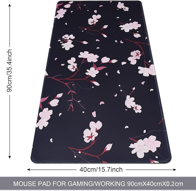 XXL Gaming Mouse Pad 35.4x15.7 Professional Large Mouse Pad & Computer Game Mouse Mat-90x40 Blackhua - Image 2