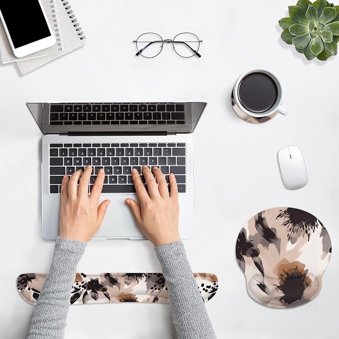 Britimes Ergonomic Mouse Pad Set with Wrist Rest, Boho Tribal - Image 3