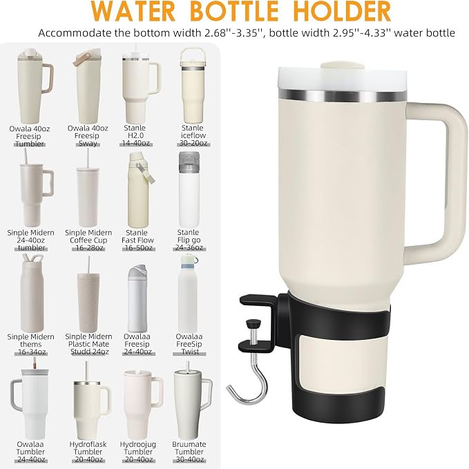 Desk Cup Holder Compatible with Stanley, Owala,Sinple Midern & Hydroflask - Image 2
