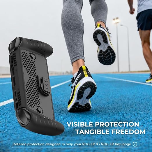 TEHAOUU Game Handheld Protective Case with Stand & Strap Compatible with ROG Xbox Ally X, TPU Full Protection Cover with Accurate Cutouts (Single Host Case) - Image 2