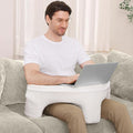 Reading and Gaming Pillow, Pillow Table with Premium Memory Foam Adjustable Comfort, Multi-Functional Lap Desk for Reading, Working, Playing, 23.6x10.2inch, White by AhoallEnjoyLifeBetterLife