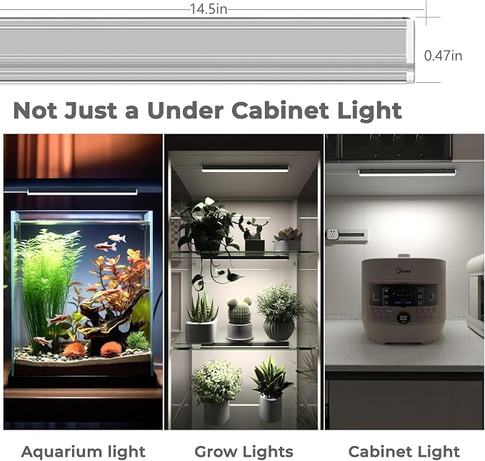 ASOKO 14.5" Under Cabinet Lighting Dimmable 3 Colors - Image 3
