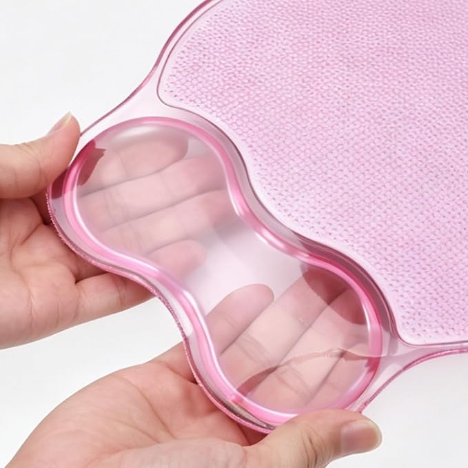 Gel Wrist Rest for Keyboard and Mouse Pad Set - Clear Pink - Image 5