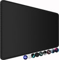 Large Gaming Mouse Pad, 31.5x15.7 in Large Desk Computer Keyboard Mouse Mat | Gaming MousePad, Water Resist Non-Slip Mousepad Rubber Base Long XXL Large Extended Mat for Work & Gaming, Office Home, Black by Naukay