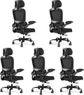 TRALT Office Chair Ergonomic Desk Chair - Gaming Chair with Lumbar Support | 330 LBS Home Office Desk Chairs with Headrest, Reading Chair with Flip-up Armrests, Comfortable Computer Chairs (5, Black) by TRALT