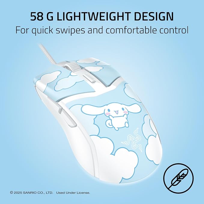 Razer Cobra Wired Gaming Mouse, 58g Lightweight, Cinnamoroll Edition - Image 2