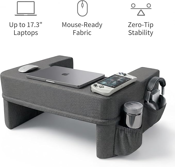 septsun 28" Oversized Lap Desk Pillow, Couch Laptop Desk for Big and Tall - Image 5