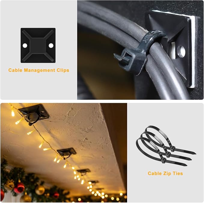 353 PCS Cable Management Kit Cable Management Box for Desk Organizer - Image 8