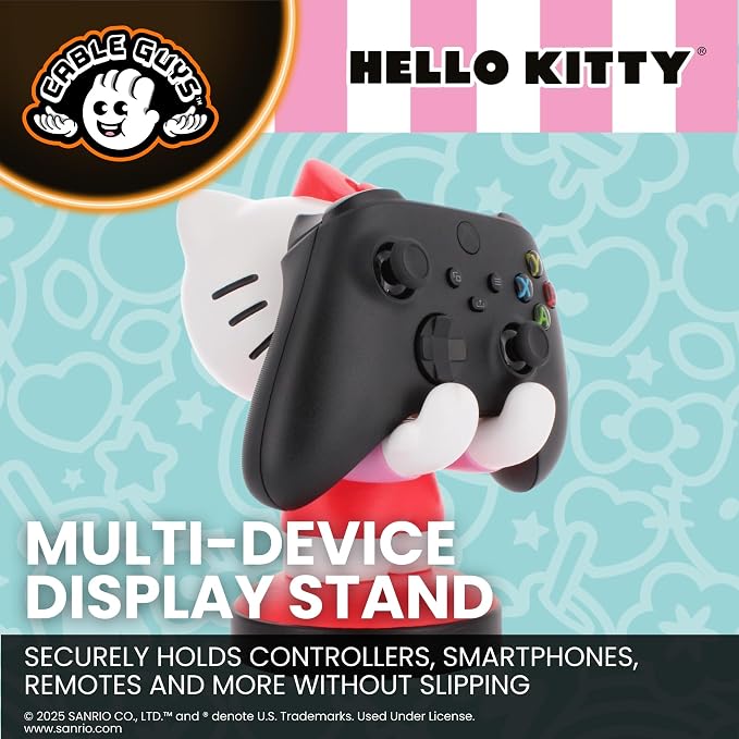 Cableguys Hello Kitty Controller Holder & Phone Stand - Gaming Setup Accessories for Desk and Game Room, Controller Stand Compatible with Xbox, PlayStation & Most Standard Game Controllers - Image 3