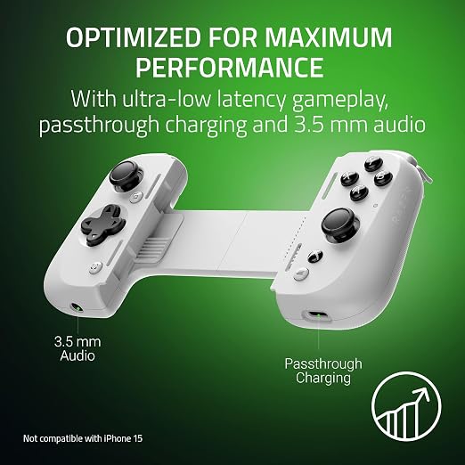 Razer Kishi V2 Pro Mobile Gaming Controller Xbox Edition for Android, White - Image 5