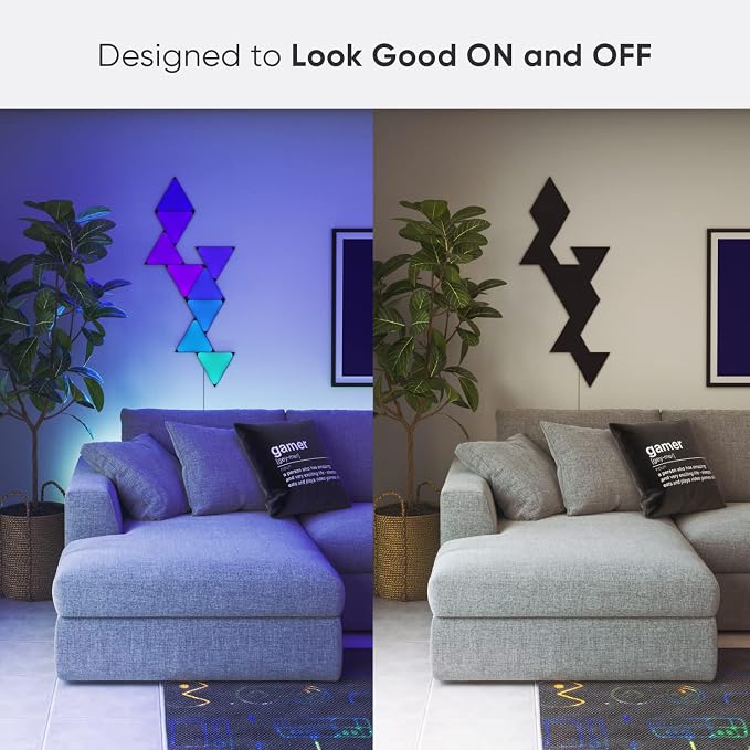 Nanoleaf Shapes Triangle Lights, Smart RGBW LED Wall Light Panels, 15PK - Image 3