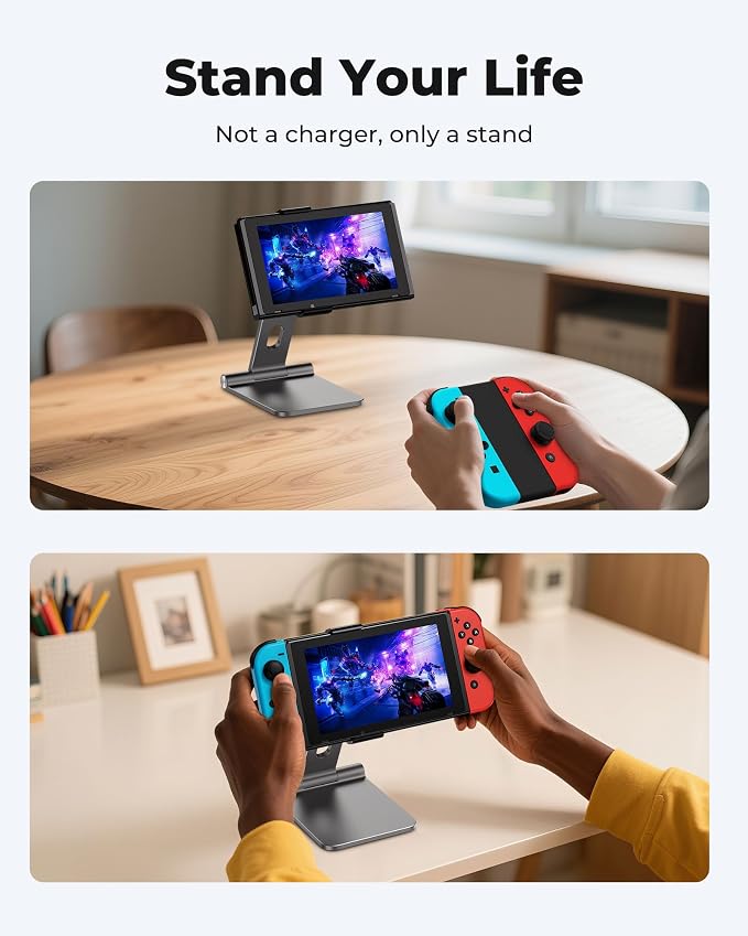 Antank Foldable Adjustable Magnetic Stand Holder for Nintendo Switch,iPhone - Image 2