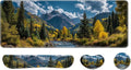 Desk Pad and Keyboard Wrist Rest, Large Mouse Pad + Keyboard Pad+Mouse Wrist Support, Non-Slip Desk Mat Protector for Office, Home 31.5×11.8 Inches Fall Forest by AFUZLE