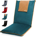 malu Floor Chair Padded w/Back Support - Japanese Chair Meditation Cushion | Comfortable Folding Backrest, Removable Easy Wash Cover (Chair, Extra Large, Forest Green) by malu