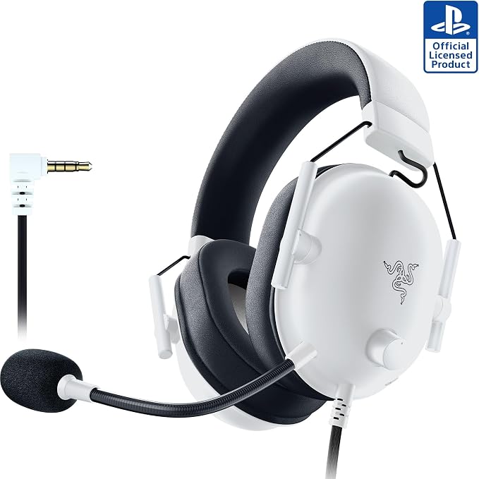 Razer BlackShark V2 X Wired PlayStation Gaming Headset, White by Unknown