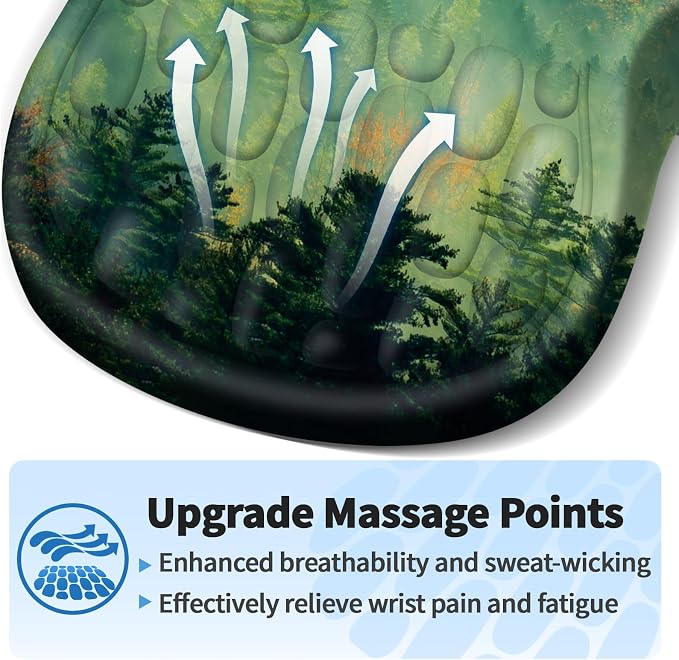 YIWEI Ergonomic Mouse Pad with Wrist Rest for Carpal Tunnel Pain Relief - Image 3