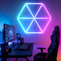 RGB Hexagon Lights - Music Sync & Remote Control & 358+ Color Changing Honeycomb Lights for Garage, Gaming Room, Gym, Bar, Ceiling, Basement, Party Decoration by Gneng