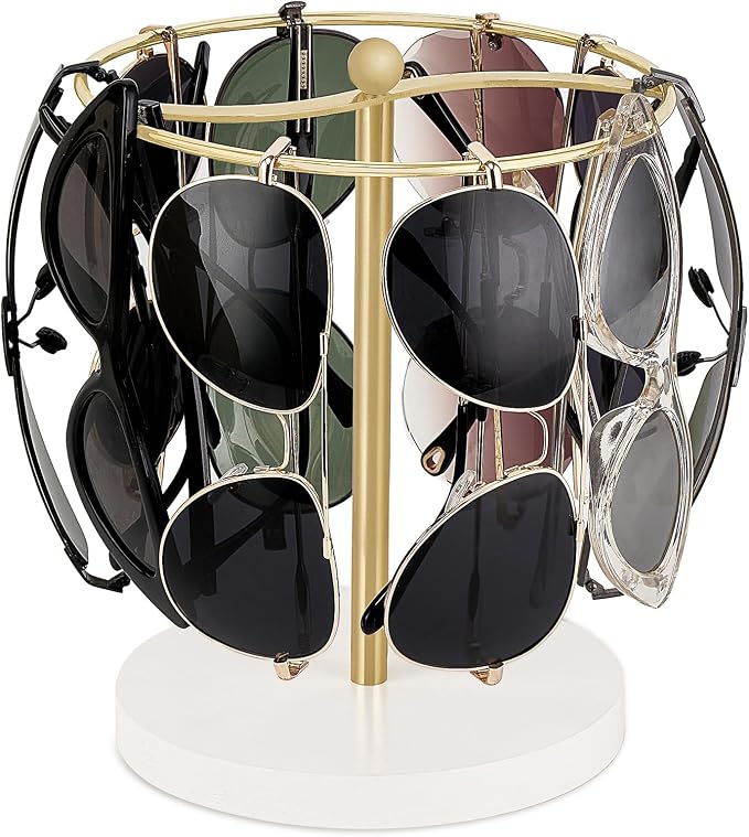 Mkono Sunglasses Organizer, Metal Glass Holder Storage Stand Display 1 Pack - Image 6